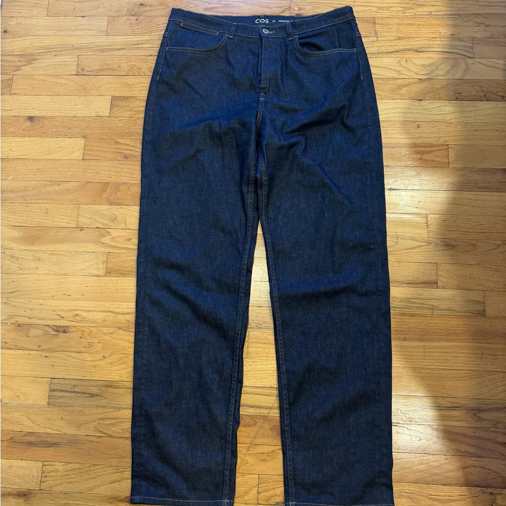 COS Dark Blue Straight-Leg Jeans
